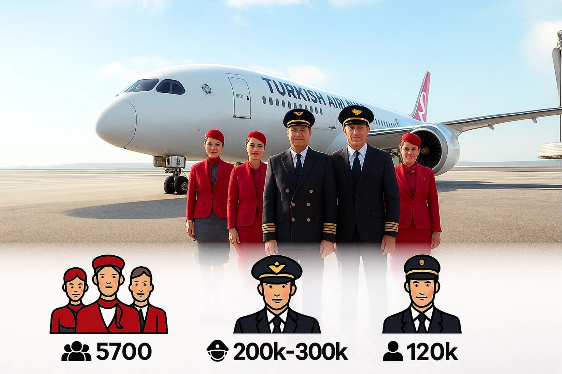 Turkish Airlines зарплаты