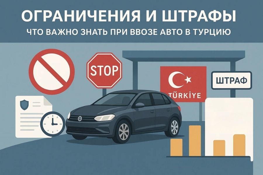 Ограничения и штрафы при ввозе авто в турцию
