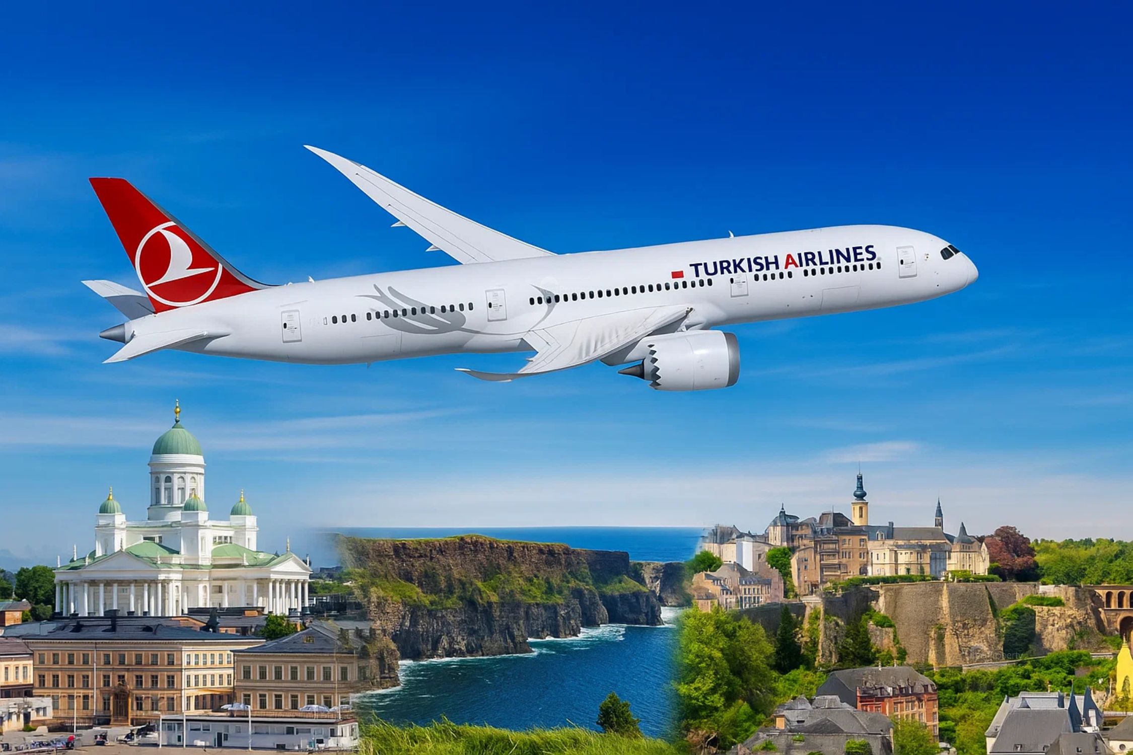 купить билеты Хельсинки, Дублина и Люксембурга Turkish Airlines 
