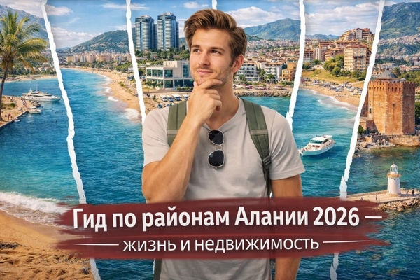Гид по районам Алании 2026 - жизнь и недвижимость