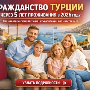 Гражданство Турции через 5 лет проживания в 2026 году