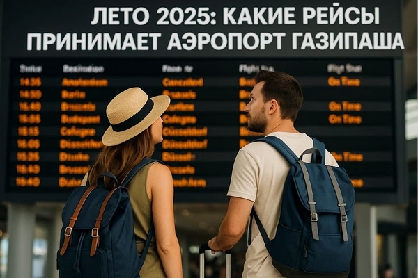 Рейсы в аэропорт Газипаша (GZP) летом 2025 — расписание и направления