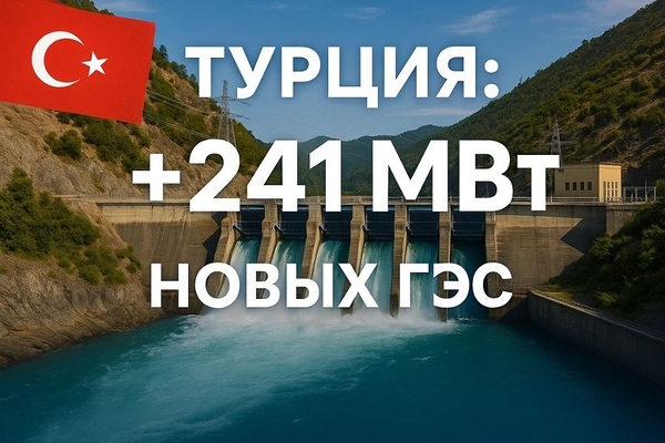 Турция стала лидером Европы по росту мощностей гидроэлектростанций в 2024 году