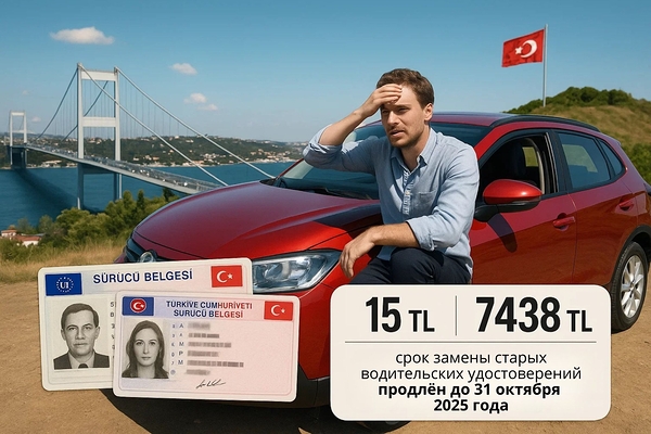 Замена водительских прав в Турции: срок продлён до 31 октября 2025
