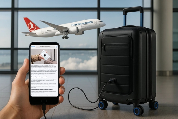 Turkish Airlines запрещает умные чемоданы с несъемными батареями