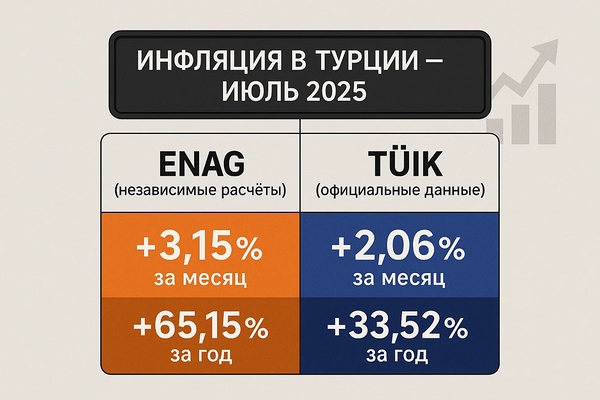 Инфляция в Турции: разрыв в оценках за июль 2023
