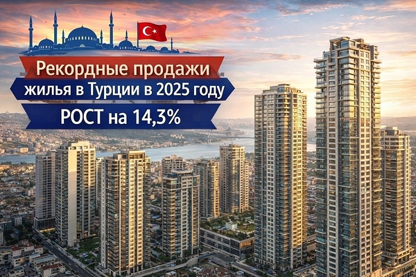 Рекордные продажи жилья в Турции по итогам 2025 года