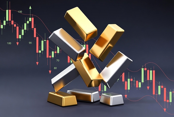 Золото и серебро падают: рынки ждут данных из США