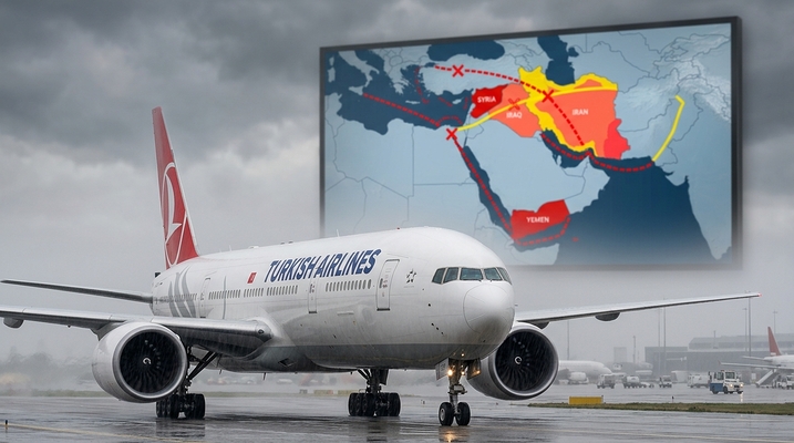 Turkish Airlines приостанавливает рейсы на Ближний Восток