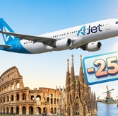 Международная рекламная кампания AJet: билеты со скидкой 25%