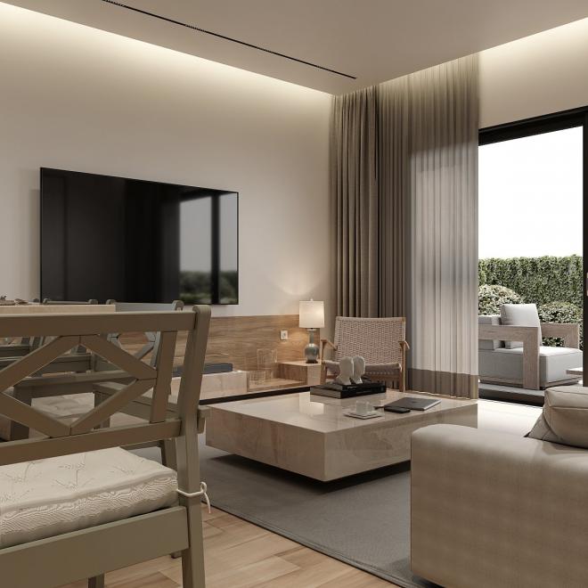 Вилла 4+1 с видом на море в Бодрум