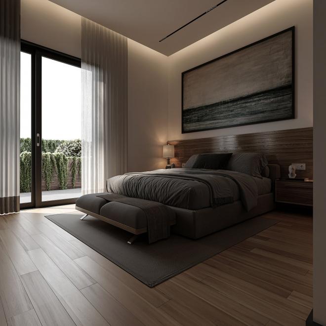 Вилла 4+1 с видом на море в Бодрум