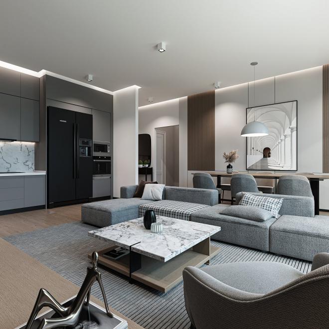 Дюплекс 2+1 с видом на море в Бодрум