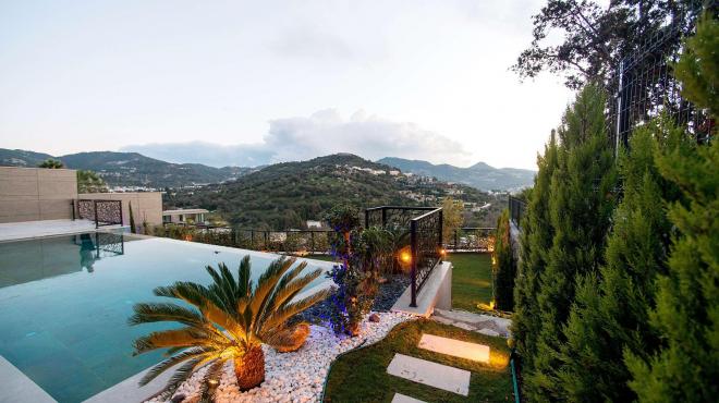 Вилла 5+1 с видом на море в Бодрум