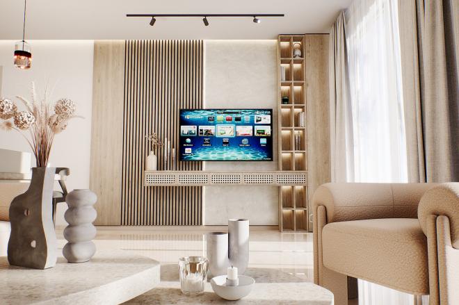 Квартира 1+0 с видом на море в Бодрум