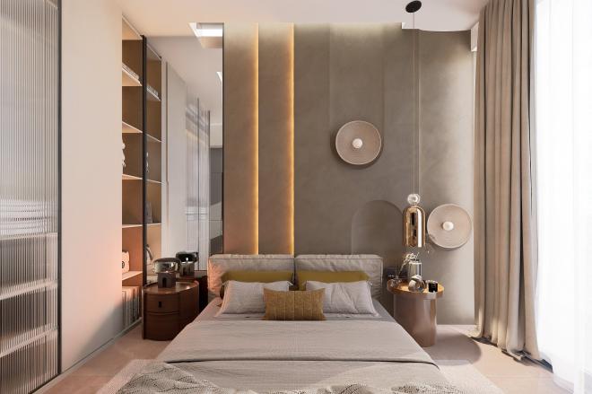 Квартира 1+0 с видом на море в Бодрум