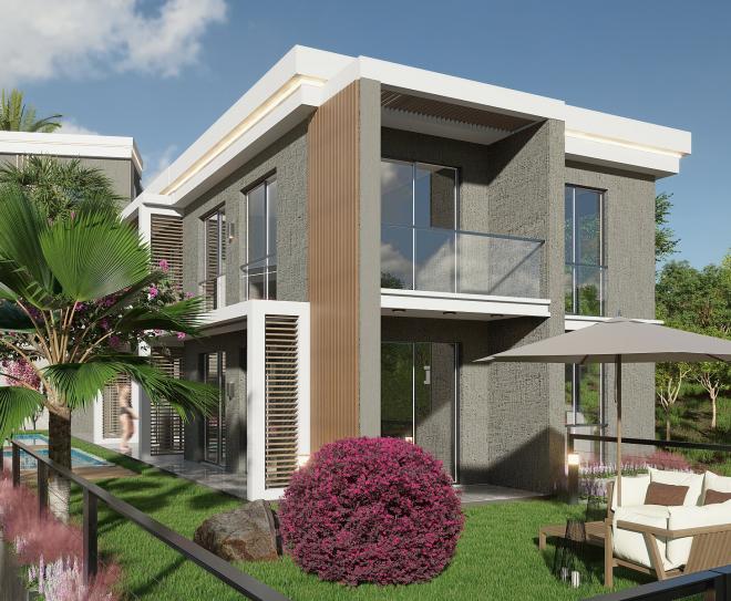 Квартира 1+1 с видом на море в Бодрум