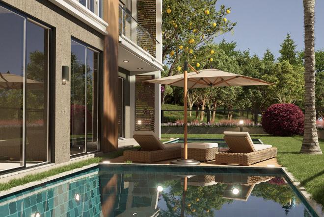 Квартира 1+1 с видом на море в Бодрум