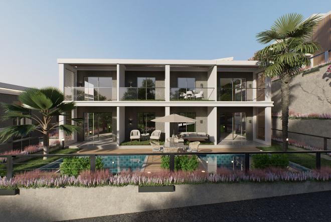 Квартира 1+1 с видом на море в Бодрум