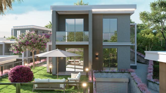 Квартира 2+1 с видом на море в Бодрум