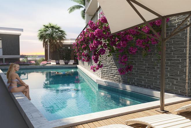 Квартира 2+1 с видом на море в Бодрум