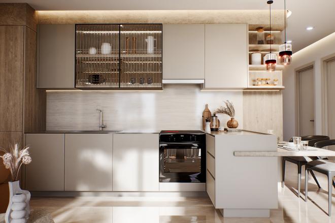 Дюплекс 3+1 с видом на море в Бодрум