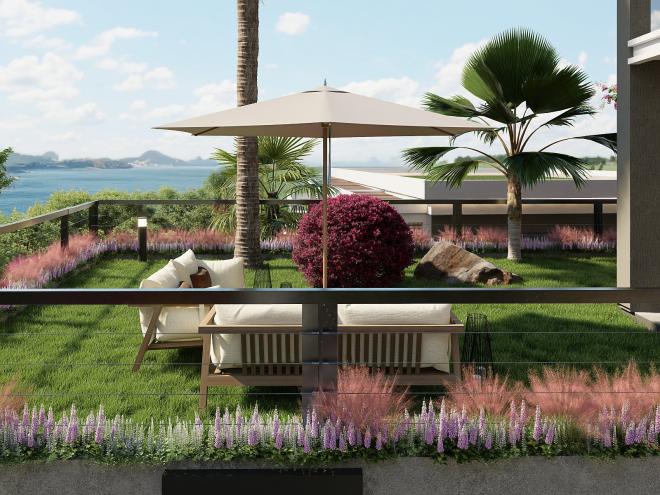 Дюплекс 3+1 с видом на море в Бодрум