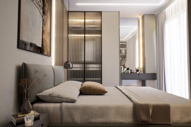 Дюплекс 3+1 с видом на море в Бодрум