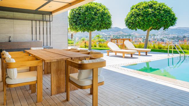 Вилла 7+3 с видом на море в Бодрум