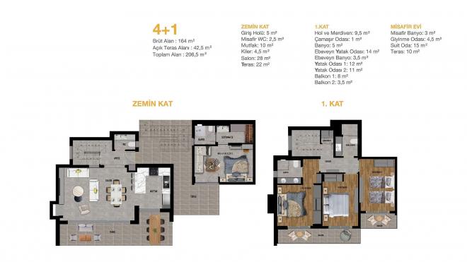 Вилла 4+1 в Бодрум