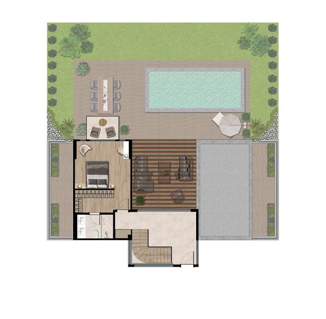 Вилла 4+1 с видом на море в Бодрум