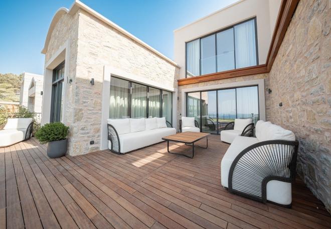 Вилла 4+1 с видом на море в Бодрум