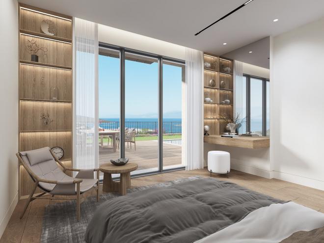 Вилла 4+1 с видом на море в Бодрум