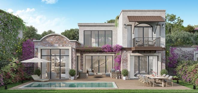 Вилла 4+1 с видом на море в Бодрум