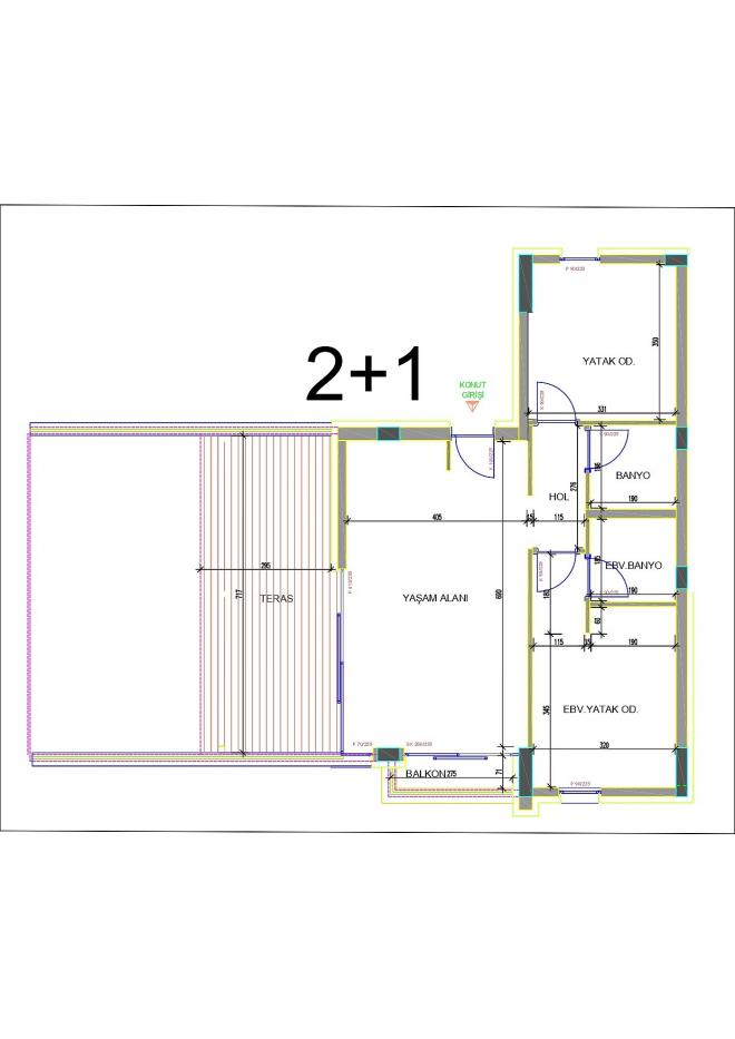 Квартира 3+1 с видом на море в Бодрум