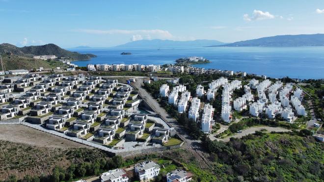 Квартира 3+1 с видом на море в Бодрум