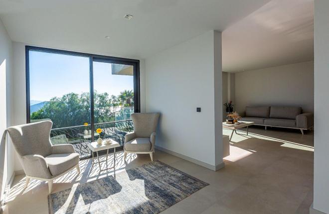 Квартира 3+1 с видом на море в Бодрум