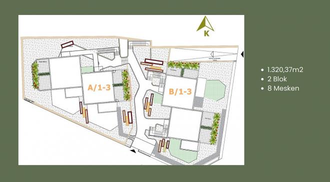 Квартира 2+1 в Бодрум