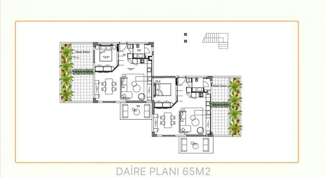 Квартира 2+1 в Бодрум