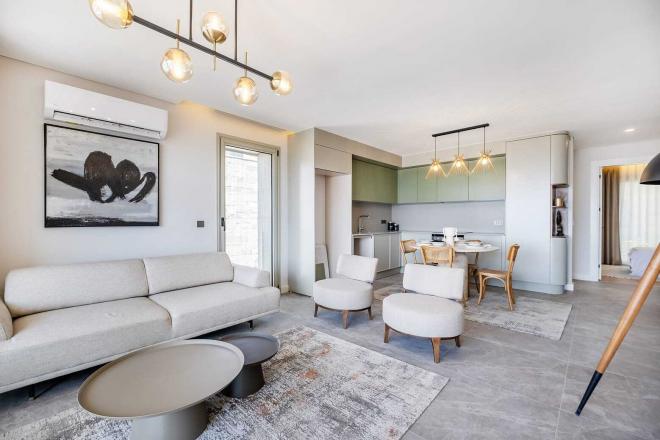 Квартира 2+1 с видом на море в Бодрум