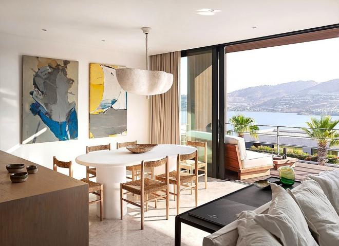 Вилла 2+1 с видом на море в Бодрум