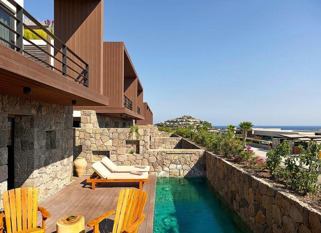 Вилла 2+1 с видом на море в Бодрум