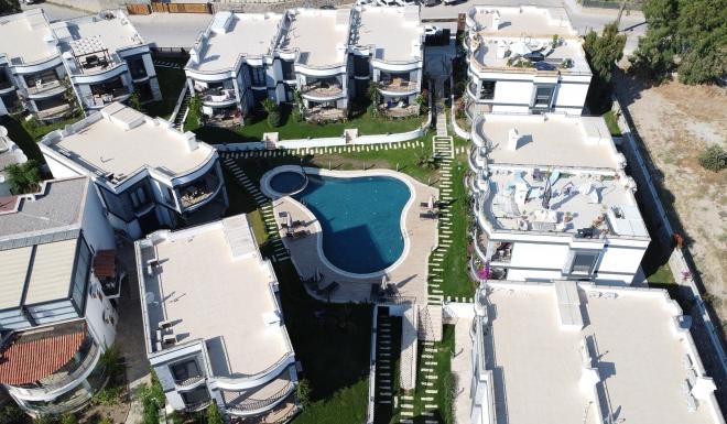 Пентхаус 2+1 с видом на море в Бодрум