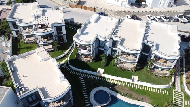 Пентхаус 2+1 с видом на море в Бодрум