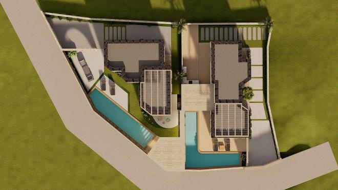 Вилла 3+1 с видом на море в Бодрум