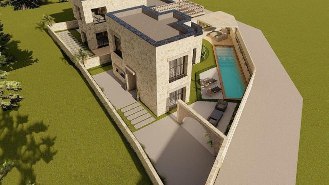 Вилла 3+1 с видом на море в Бодрум