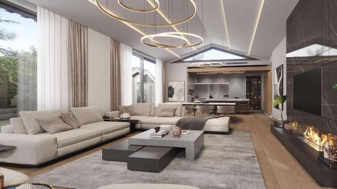 Вилла 6+1 с видом на море в Бодрум