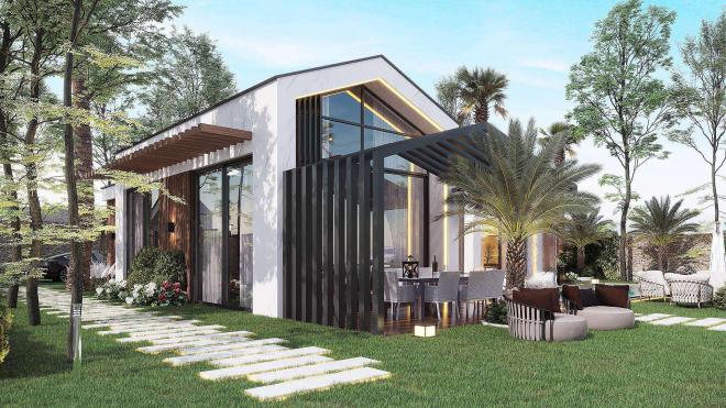 Вилла 6+1 с видом на море в Бодрум