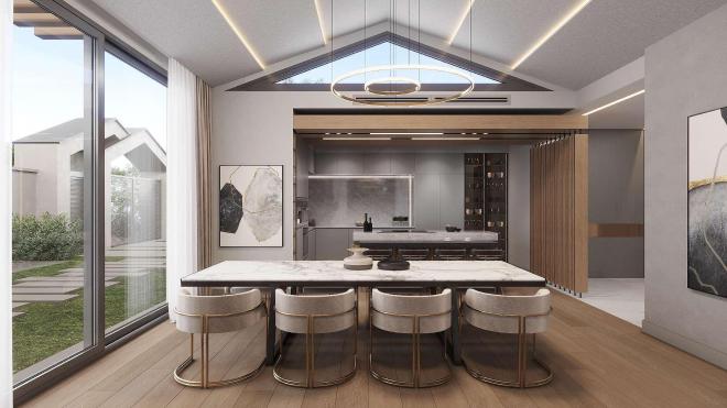 Вилла 6+1 с видом на море в Бодрум