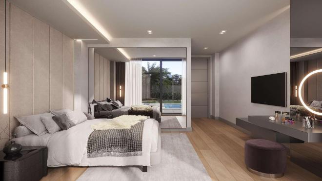 Вилла 6+1 с видом на море в Бодрум